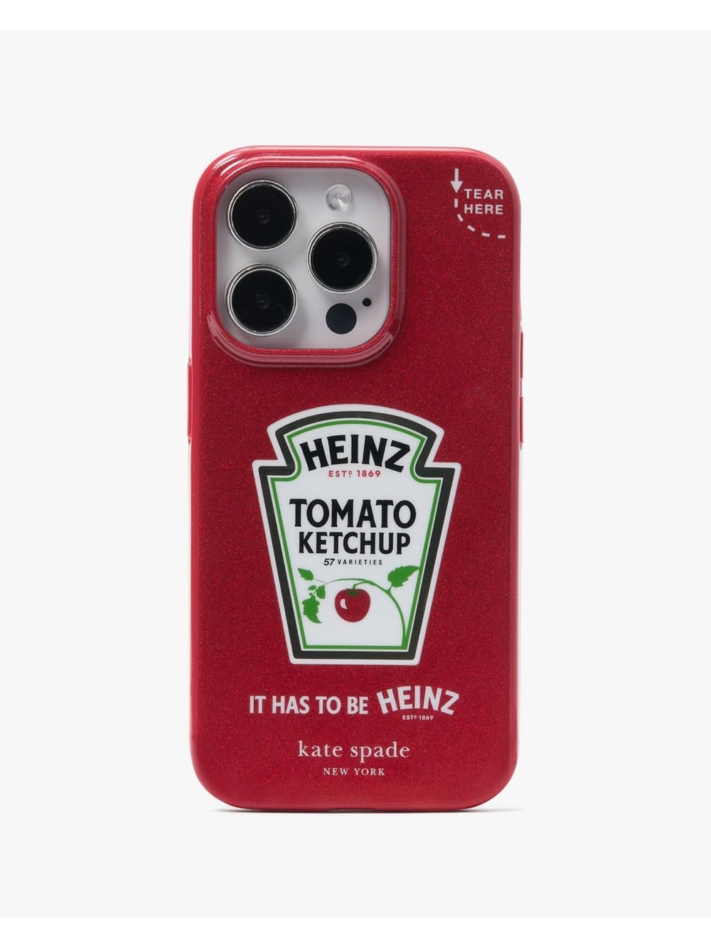 Heinz X Kate Spade New York Glitter Phone Case 15 Pro Max